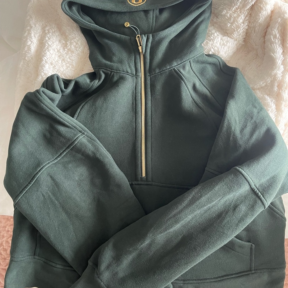 Lululemon Scuba Oversized Half Zip Hoodie with Gold Zip